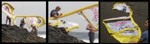 tube kite destroyed don't kitesurf in waves only experts