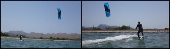 9 flysurfer kitesurfen schule Bernard avec Peak 9 mts a kite spot Mallorca edmkpollensa com