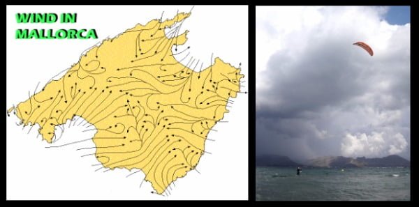 termicos sobre Mallorca en las distintas direcciones con respecto a la costa