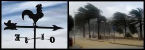 Llebech winds from southwest in Mallorca