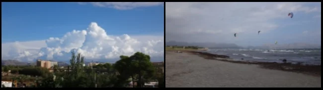 1 storm in late summer kitesurfing mallorca