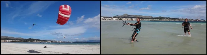 2 Martina and Toby kitesurfing lessons in german language in Alcudia