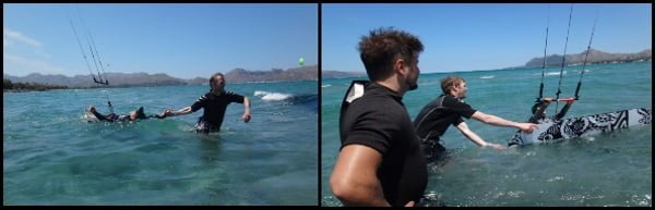 5 Asociacion Aprende a Navegar escuela de kite en mayo en Alcudia Peder y Hilde