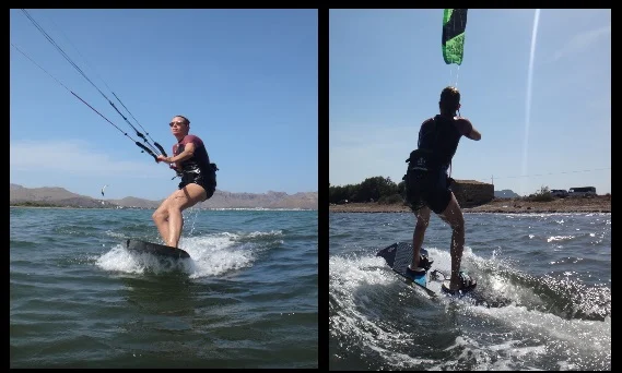 Svenja fait du kitesurf sur des centaines de mètres et retourne au point de départ