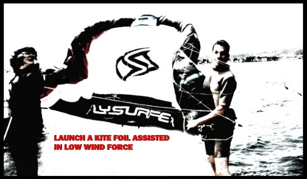 assisted kite foil launch for kite lessons Mallorca April kite course