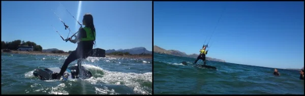 cours de kitesurf pendant duex jours a Majorque en Juillet Elisa et Giuseppe
