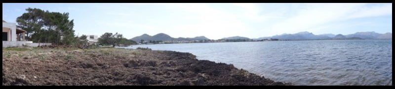 kitesurfing downwind Mallorca the whole rock ledge