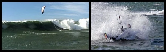 kitesurfing on waves Mallorca
