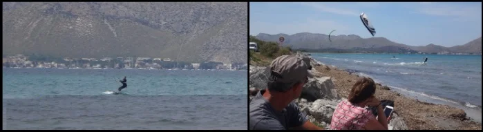3 flysurfer peak kitesufen Majorque cerf-volant pour l'enseignement en juillet pollensa kiteschool