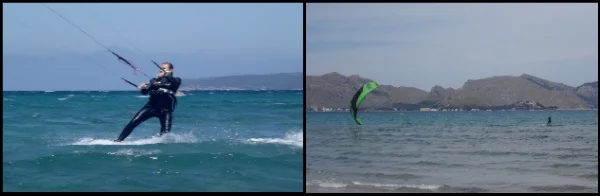 4 Peak 12 mts apprendre le kitesurf à Palma de Majorque kitesurfing mallorca leçons de kite en Juillet avec Sofie