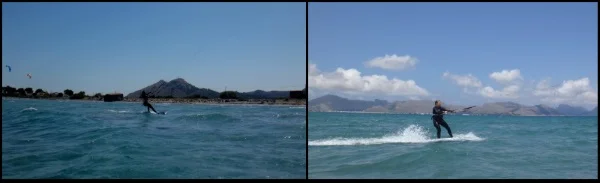 5 Kitesurf au loin et retour à la plage Sofie Kite Course Juillet