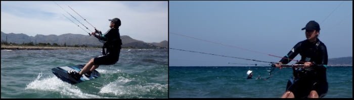 5 clases de kitesurf en Mallorca con Kristina viento en kitespot Pollensa