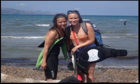 7 Et une dernière photo de Sofie avec son instructeur de kitesurf