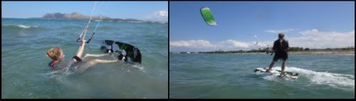la progression dans le kitesurf de 2 nouveaux membres de notre kiteclub