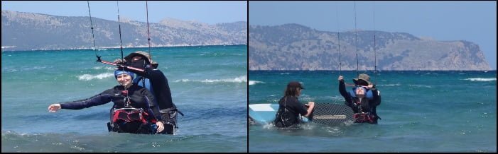 viento en Pollensa curso de kitesurf en Mayo con Agnieszka