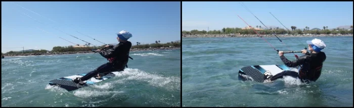 waterstart perfecto aprender kite en Palma de Mallorca en Mayo