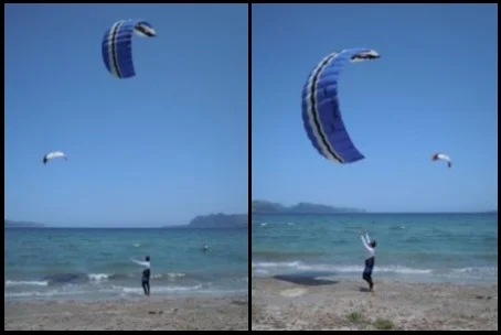 1 aterrizando un kite en Mallorca flysurfer
