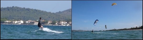 3 Kitesurfing Mallorca l'ecole de Kitesurf René avec une bonne vitesse et un bon contrôle