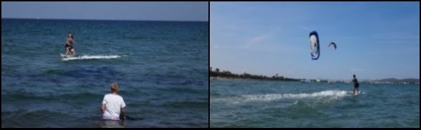 3 Kitesurfing Mallorca l'ecole de Kitesurf René avec une bonne vitesse et un bon contrôle