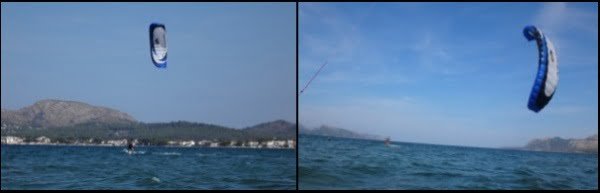 5 faire de kite à nouveau à gauche avec un kiteboard Flysurfer
