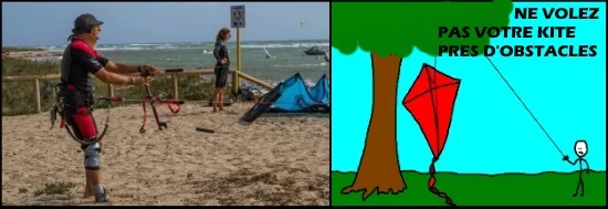 6 ne vole pas votre kite près d'obstacles