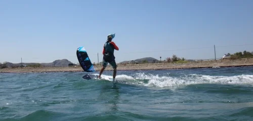 9 a girls kite school mallorca wind in July