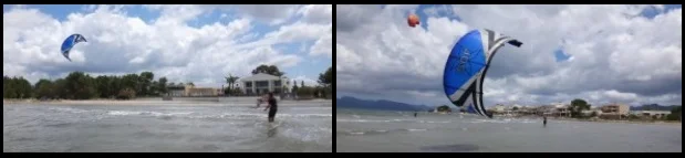 4 y ya vuela el pajaro mallorca kiteschool redecolando el kite