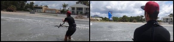 5 y por fin va y se levanta kitesurfing mallorca
