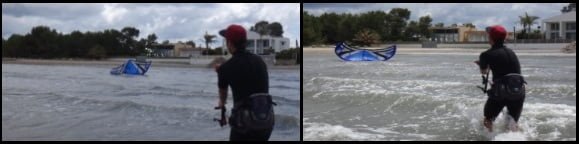 7 tirando de una linea lateral mallorca kiteschool