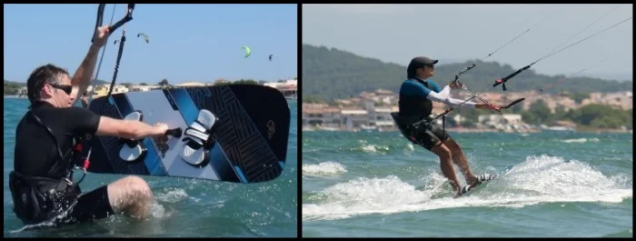 kitesurfing en mallorca waterstart en Julio