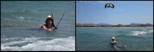 bodydrag practica para mejorar el control de la barra del kite en Julio