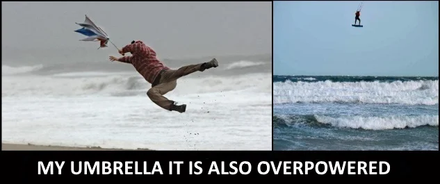 my umbrella it is also overpowered