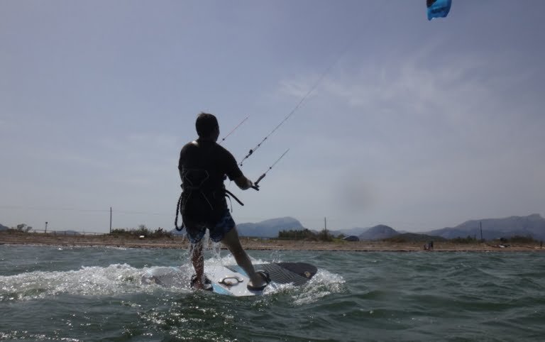 3 up he goes waterstart and kite lessons in Pollensa