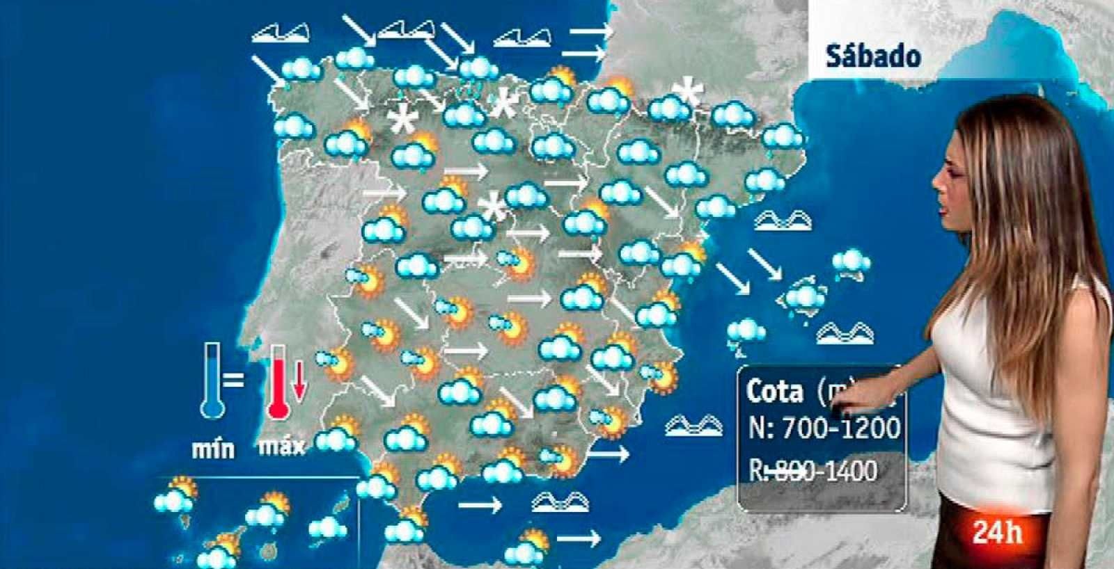 Situation météorologique typique en hiver à Majorque les îles Baléares et la péninsule ibérique
